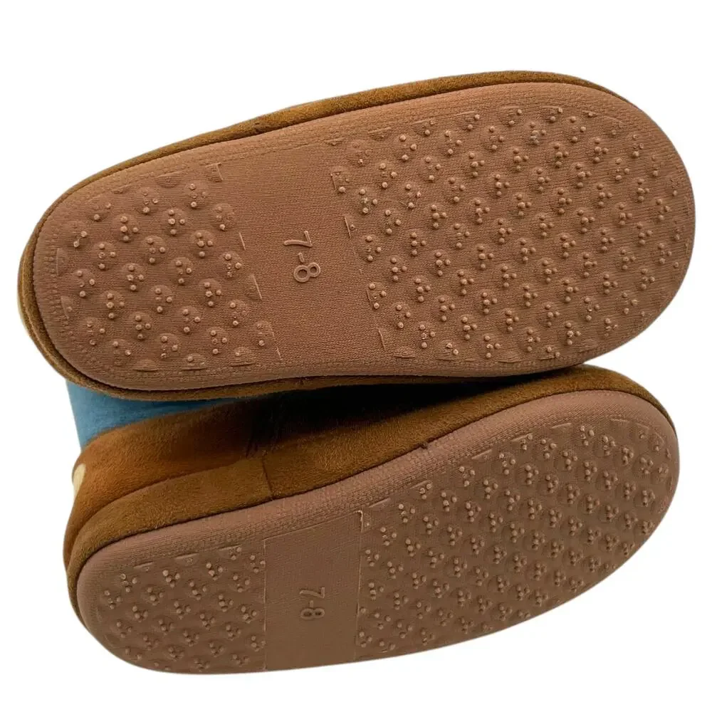 Disney Pixar Boy's Brown Toy Story Woody Cowboy‎ Nonslip Boot Slippers Size 7-8